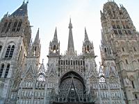 Rouen, Cathedrale, Facade au matin